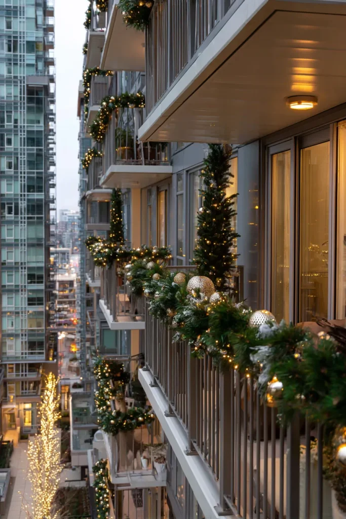 Balcony Christmas Apartment Vertical Display
