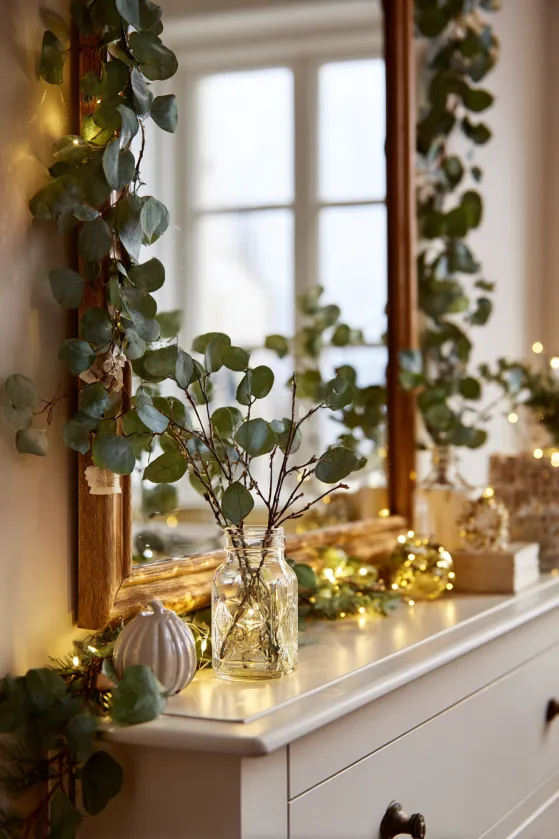 Bedroom Dresser Mirror Frame Holiday Border