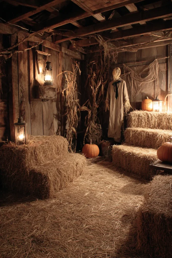 Rustic Halloween DIY Decor Barn Transformation