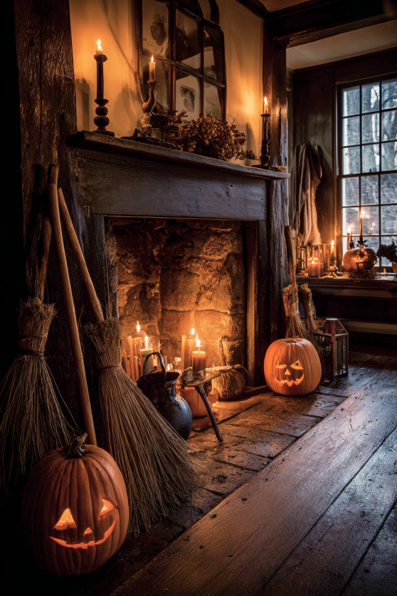 Colonial Haunted Home Display