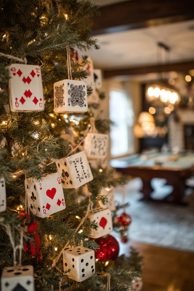Playing Card Wooden Dice Decorations