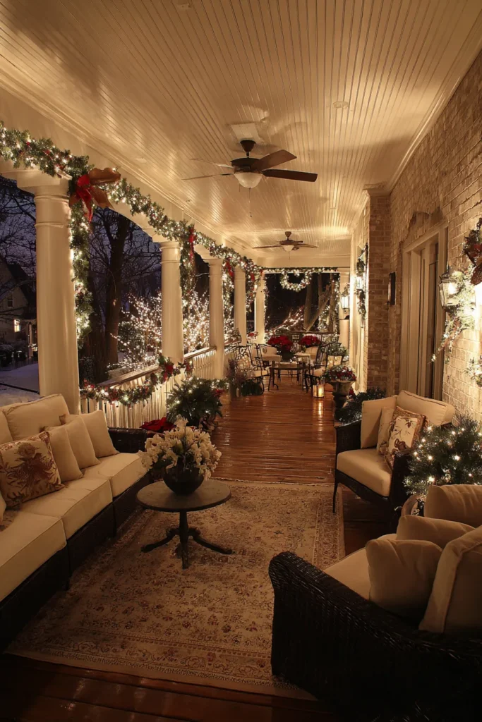 Wide Porch Christmas Entertainment and Activity Center