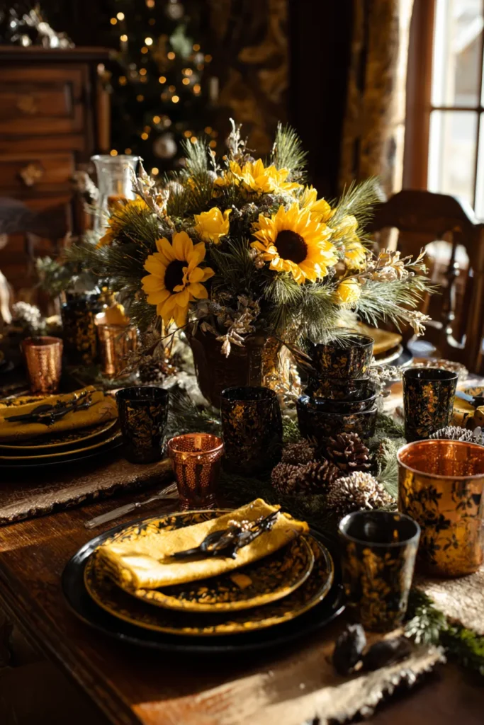Create Badger Motif Yellow Centerpieces