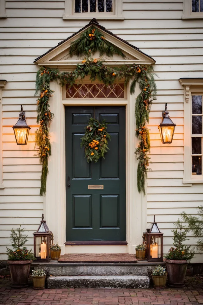 Tie Hand-Made Evergreen Door Swag