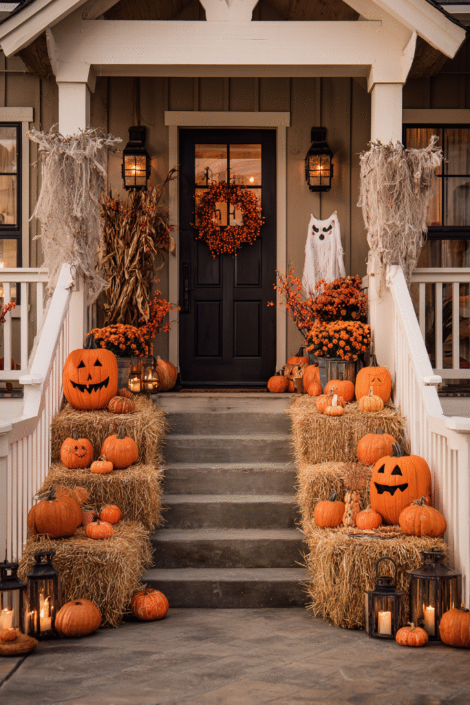 Entryway Fall Halloween Decor Welcome Display