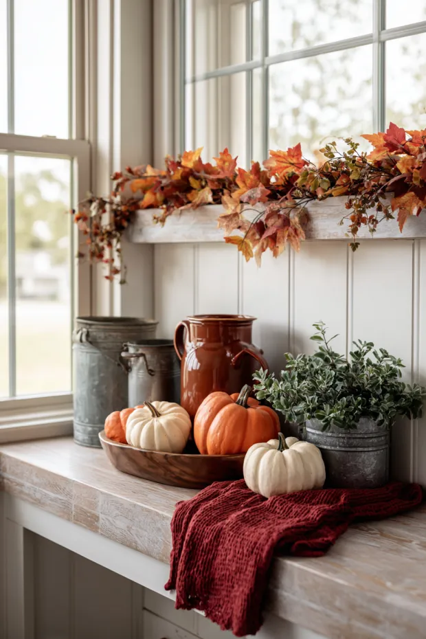 Modern Farmhouse Fall Kitchen Styling