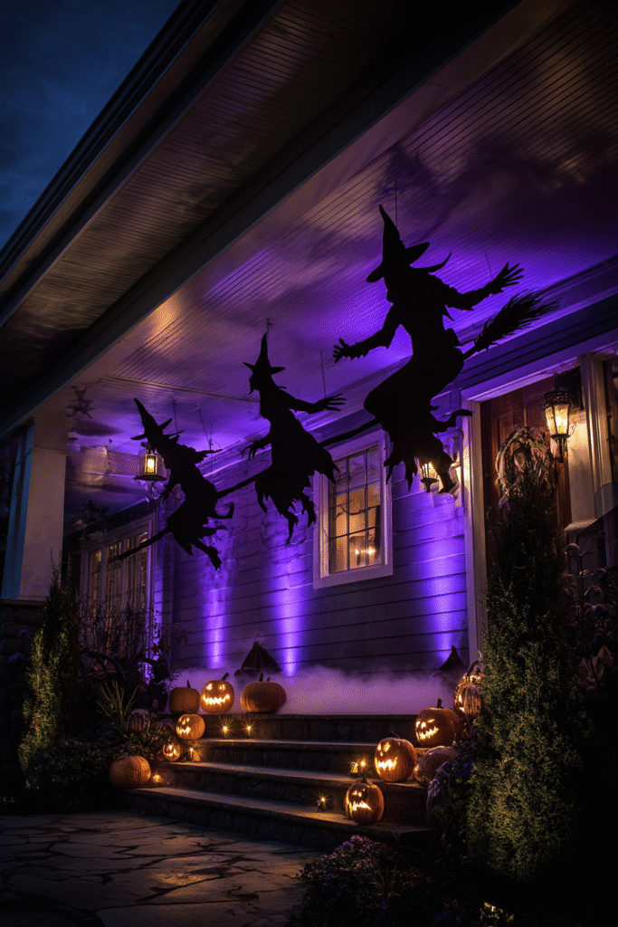 Witch Silhouette Wall Climbers