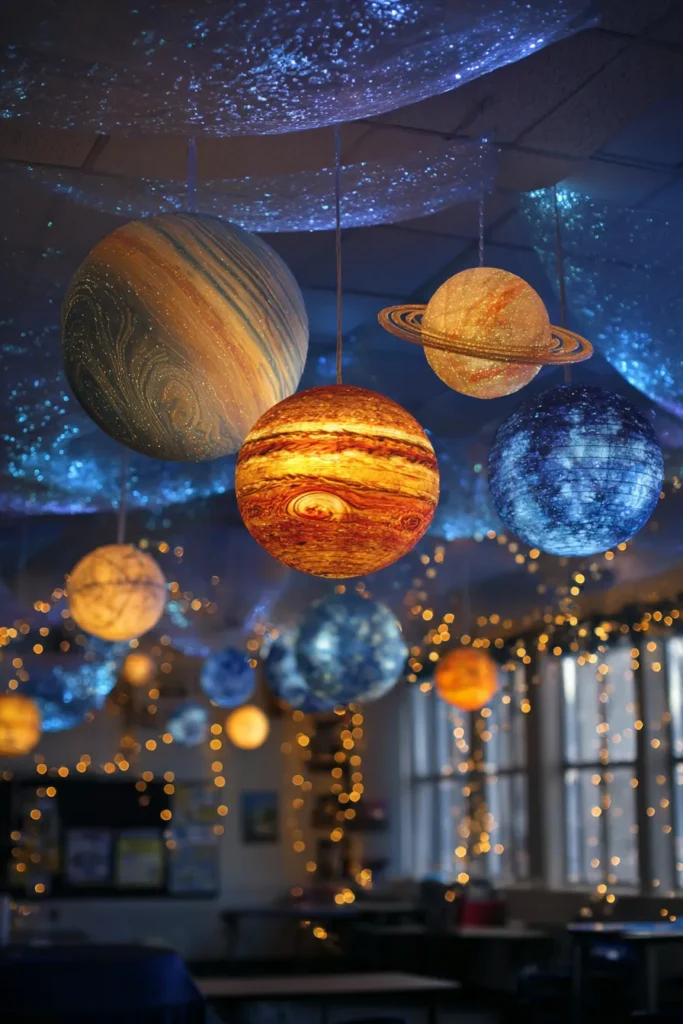 Display Rotating Planet Constellation Ornaments