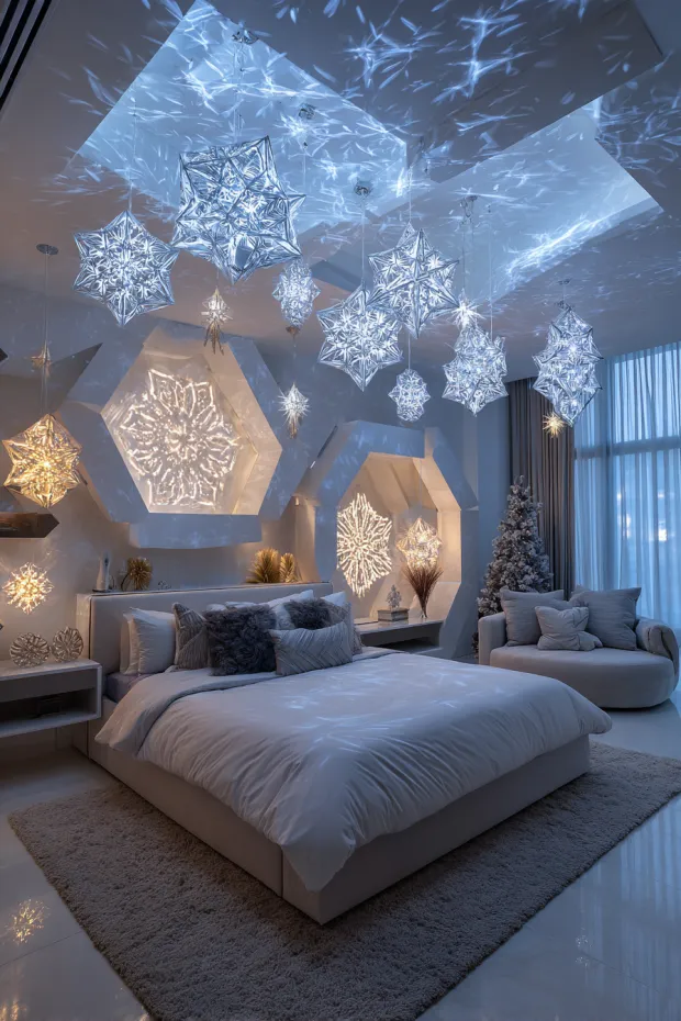 Contemporary Built-In Geometric Light Architecture