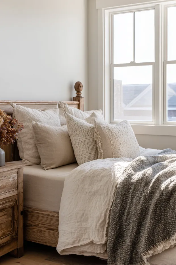 Minimalist Fall Bedroom Material Honesty