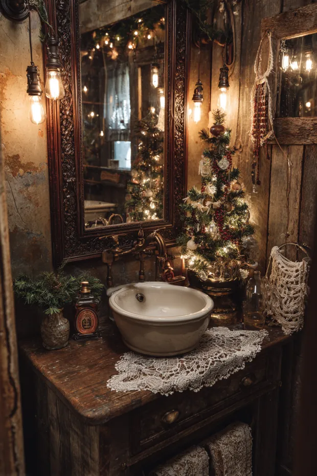 Perfume Bottle Lace Powder Room