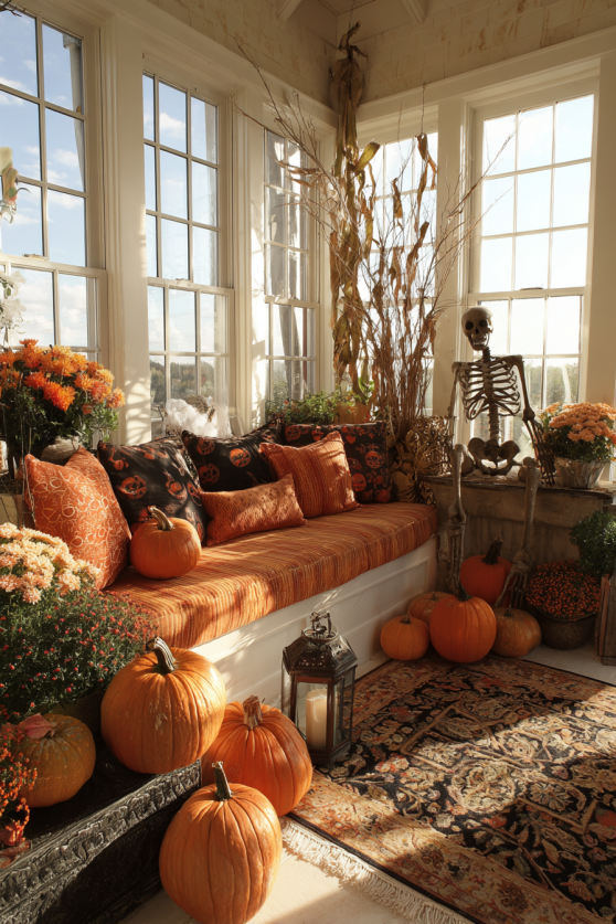 Sunroom Fall Halloween Decor Seasonal Extension