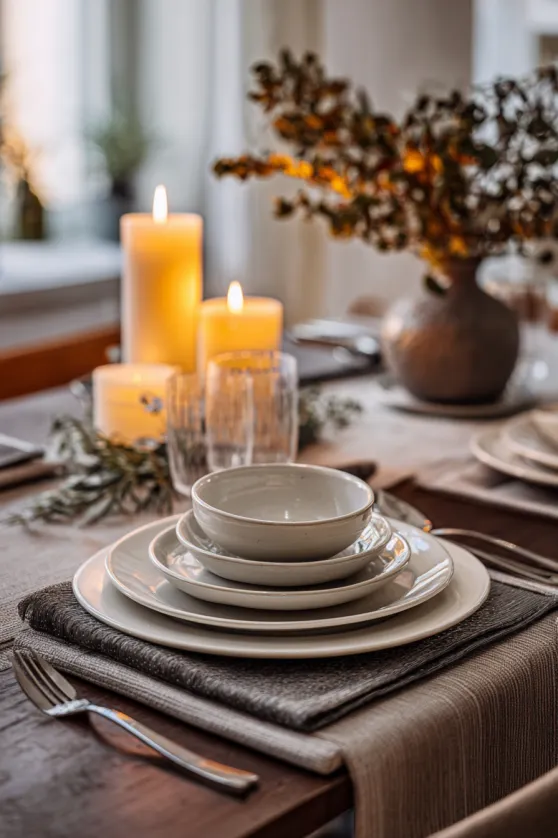 Small Space Thanksgiving Setup