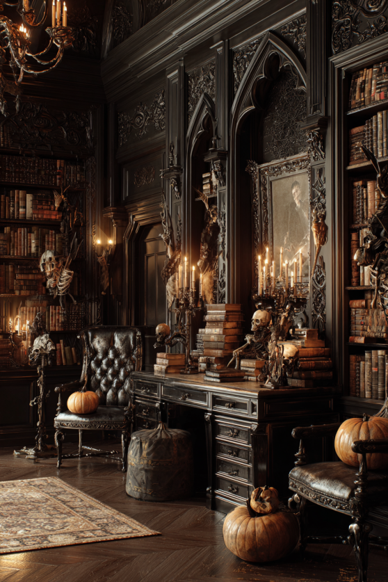 Gothic Library Halloween Horror