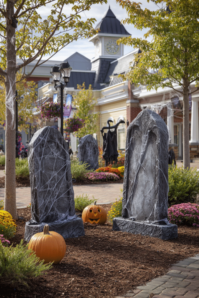 Shopping Center Halloween Spooky Graveyard Commercial