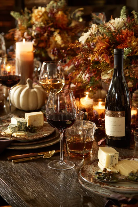 Thanksgiving Wine Tasting Table