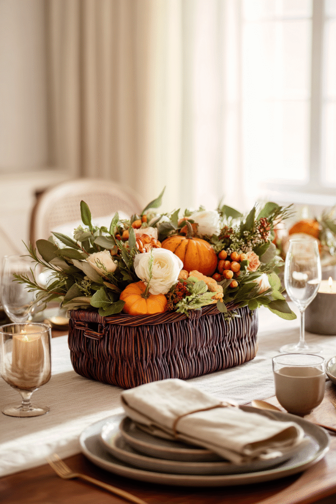 Cornucopia Thanksgiving Centerpiece Ideas Contemporary Style