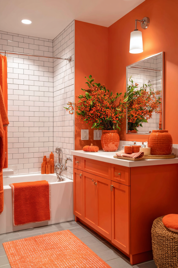 Golden Yellow Autumn Bathroom Glow