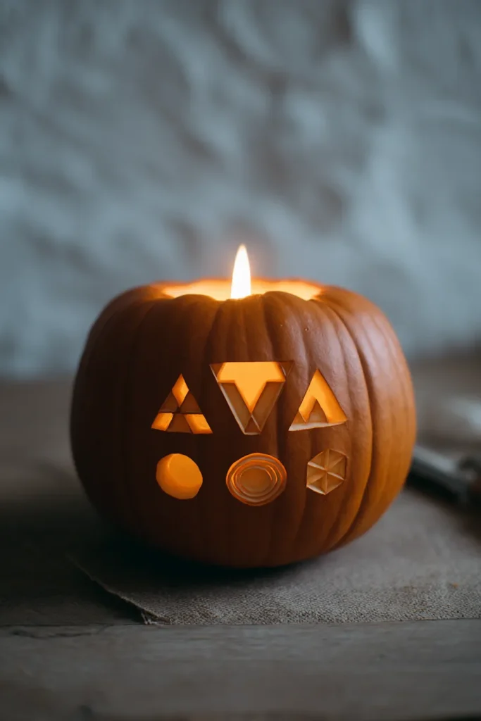 Modern Geometric Pumpkin with Contemporary Design