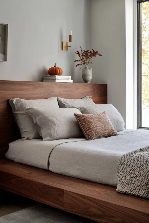 Modern Minimalist Fall Bedroom Sophistication