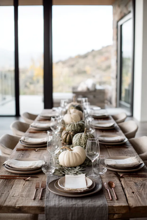 Modern Rustic Autumn Table Styling