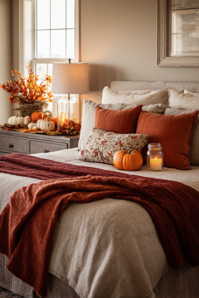 Bedroom Fall Halloween Decor Cozy Retreat