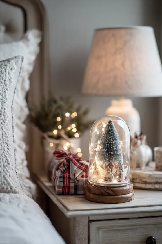 Bedroom Nightstand Holiday Vignette