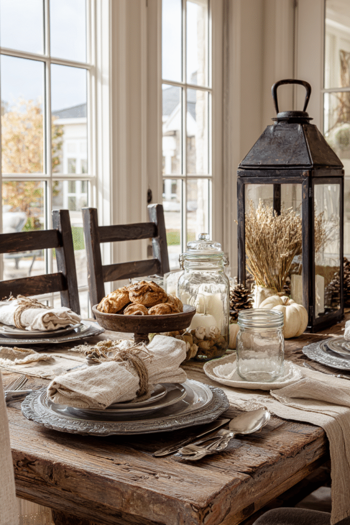 Farmhouse Thanksgiving Decorations Table Setting