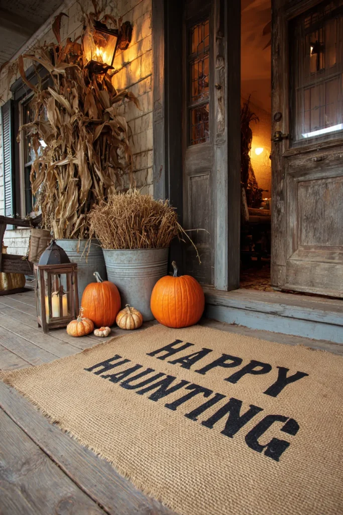Halloween Farmhouse Welcome Display