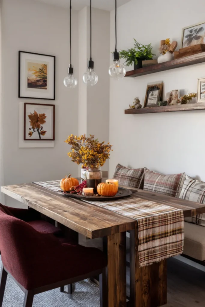 Intimate Dining Table Centerpiece for Autumn