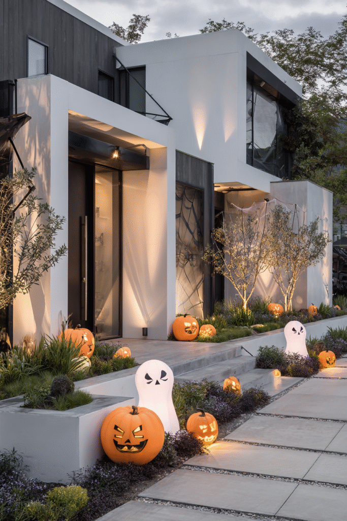 Modern Minimalist Halloween Spooky Graveyard Design