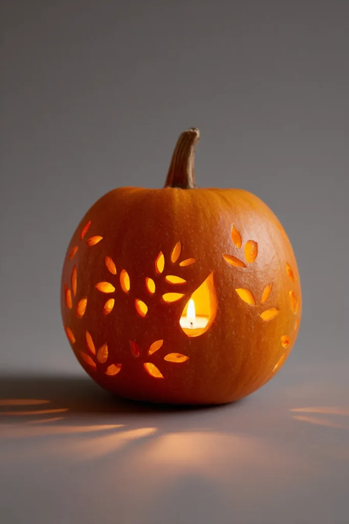 Power Tool Carved Pumpkin with Lace Pattern