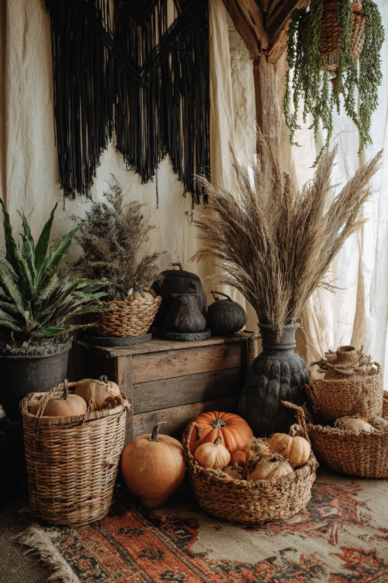 Boho Halloween Living Space