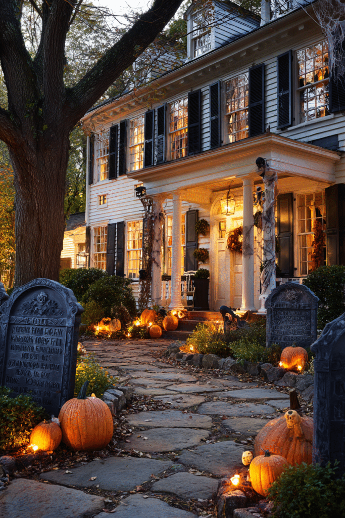 Colonial Style Halloween Spooky Graveyard Heritage