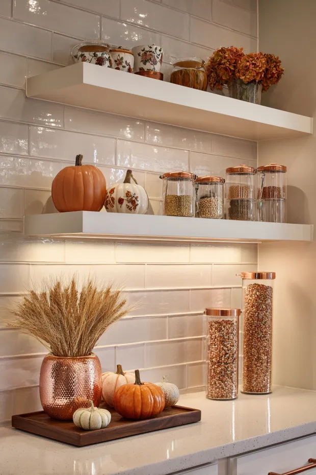 Fall Kitchen Backsplash Seasonal Styling