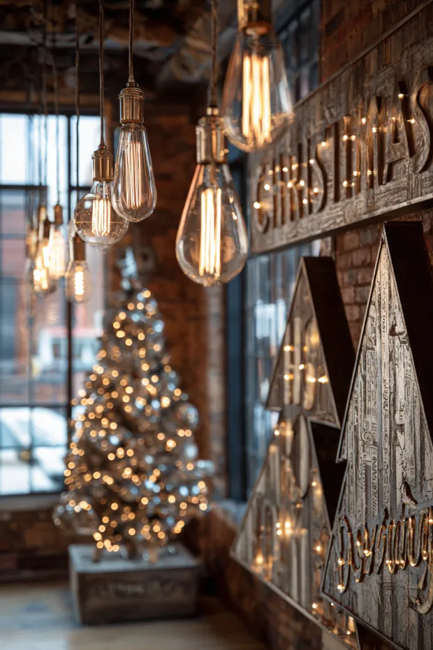 Industrial Brick Edison Light Decorations