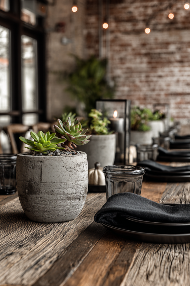 Industrial Chic Fall Centerpiece