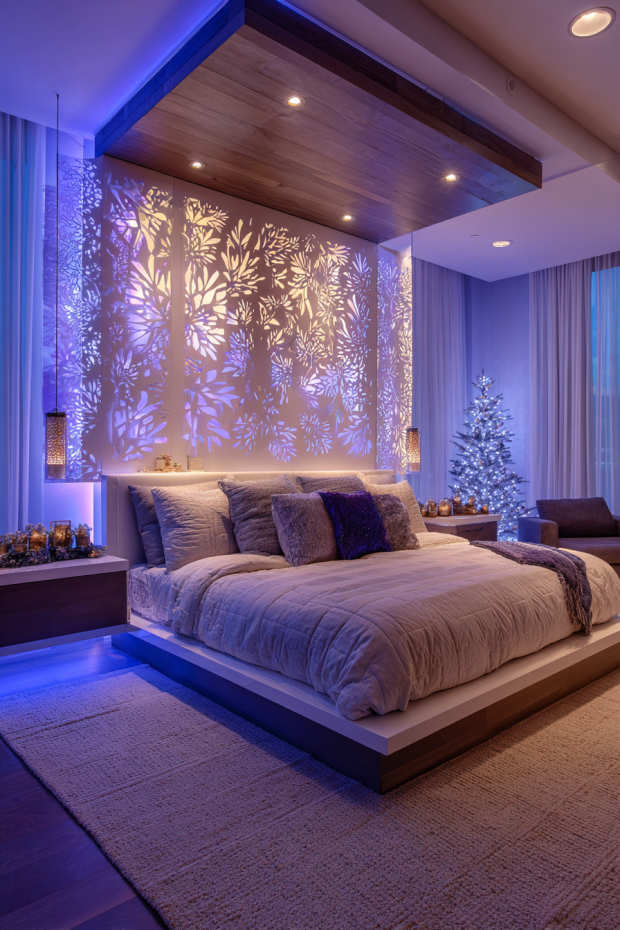 Laser-Cut Steel Backlit Headboard Design