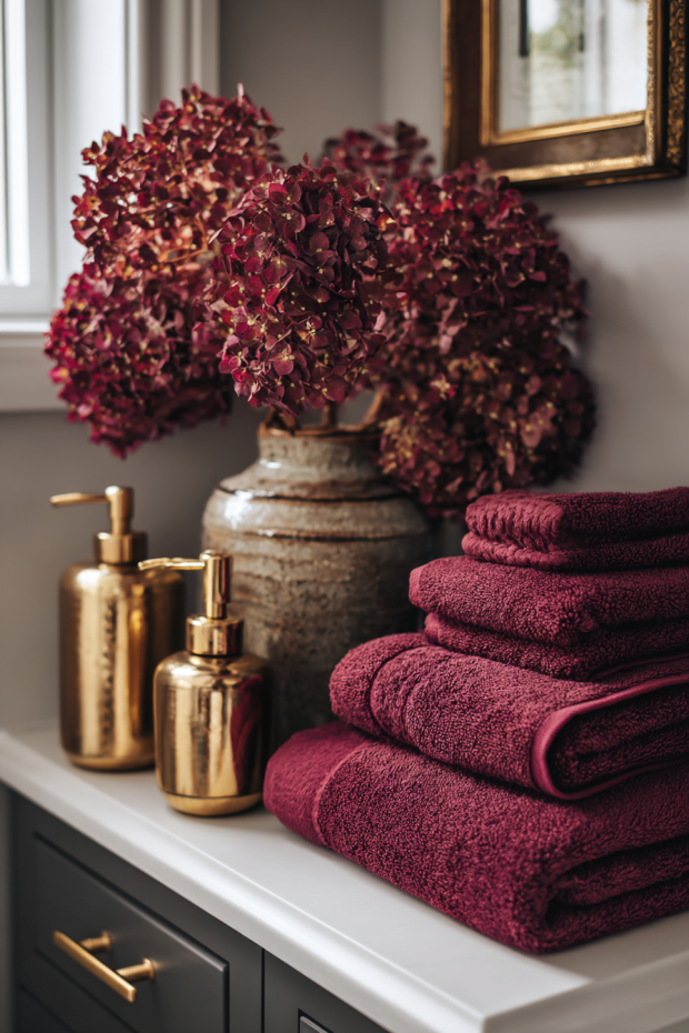 Dried Branch Fall Bathroom Accent