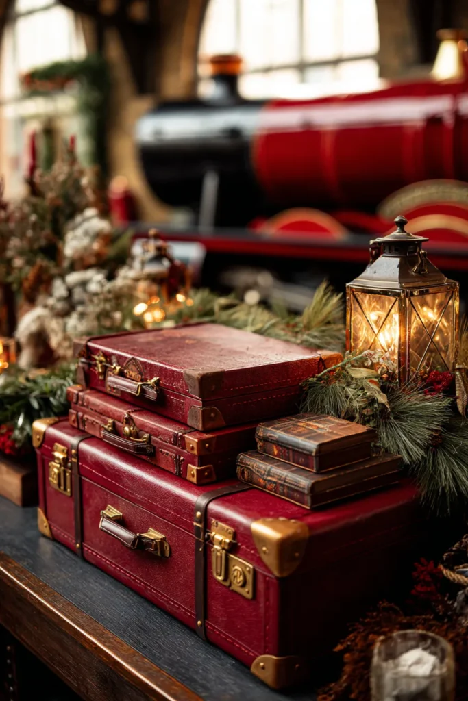 Display Luggage Trunk Holiday Arrangements