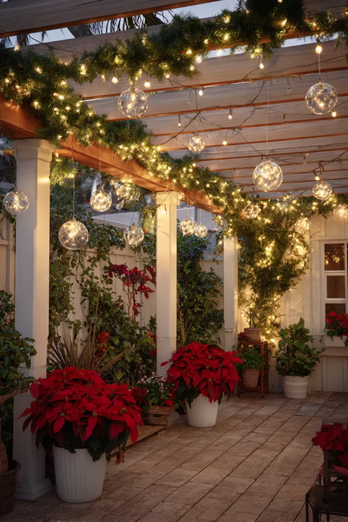 Garden Pergola Christmas Canopy Creation