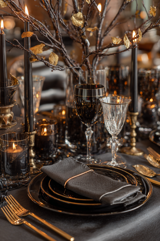 Luxury Halloween Tablescape