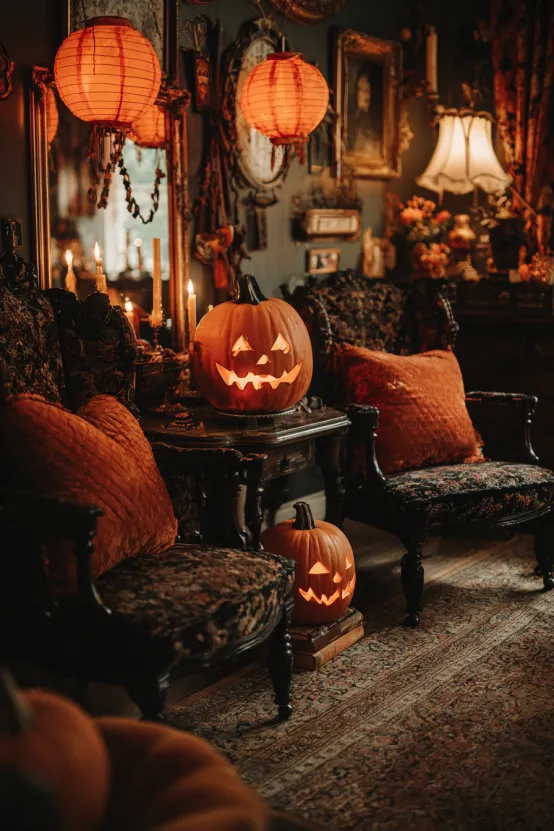 Vintage Nostalgic Horror Living Room