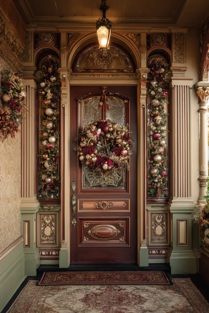Layer Multiple Ribbon Victorian Wreath