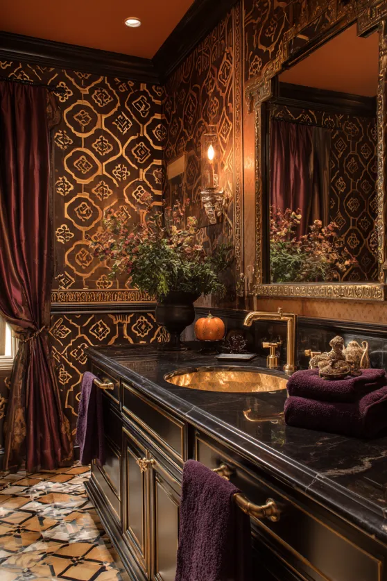 1920s Glam Halloween Bathroom