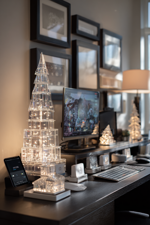 Acrylic Steel USB Charging Desktop