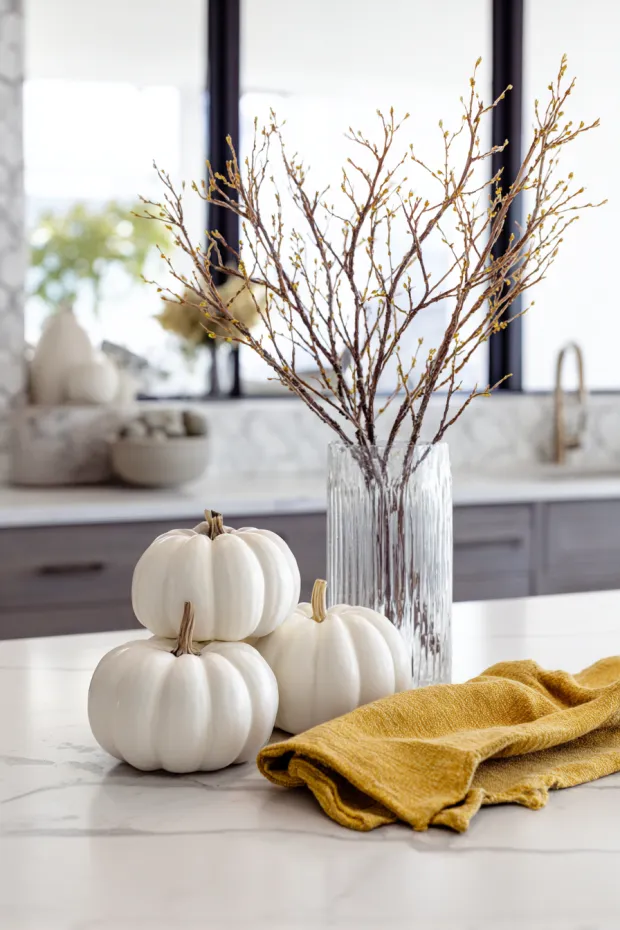 Minimalist Fall Kitchen Accent Styling