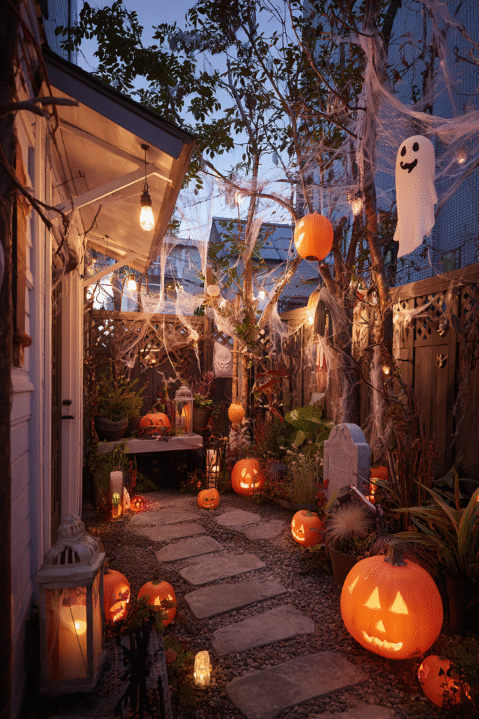Townhouse Patio Halloween Spooky Graveyard Compact