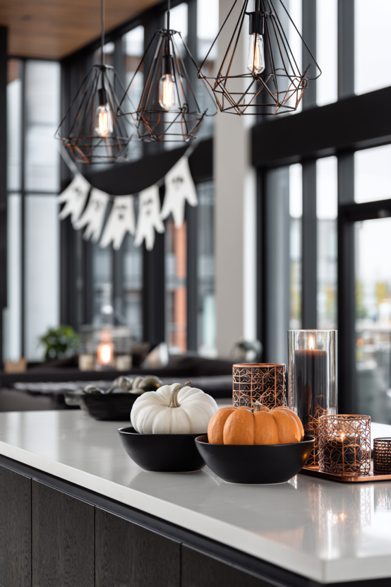 Contemporary Halloween Kitchen Island