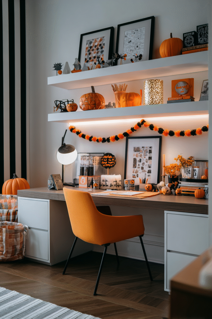 DIY Halloween Party Decor Ideas Craft Station Setup